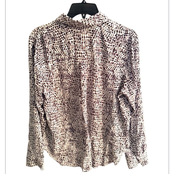NWOT Rails Josephine Charcoal Watercolor Cheetah Animal Print Button-Up Blouse M - Picture 8 of 12